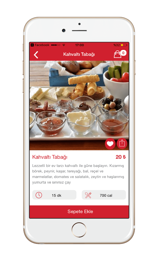 Menulux cep restoran menü programı dijital menü sistemi - ürün detay ekranı